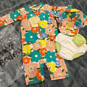 Baby Boden Swimwear set and Baby diaper bottom